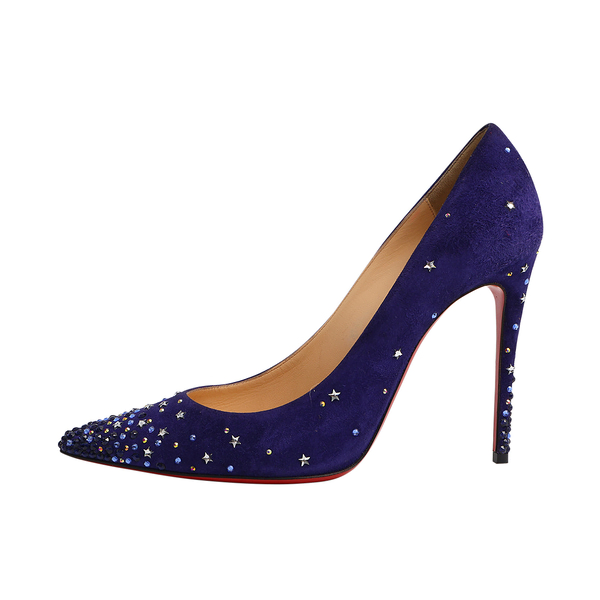 Suede Gravitanita Crystal Star Pumps Blue