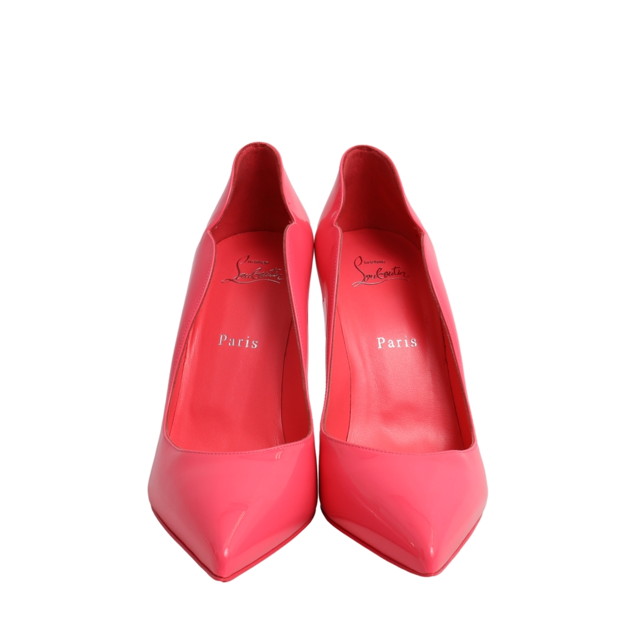 CHRISTIAN LOUBOUTIN Patent Hot Chick Pumps Pink | Luxity