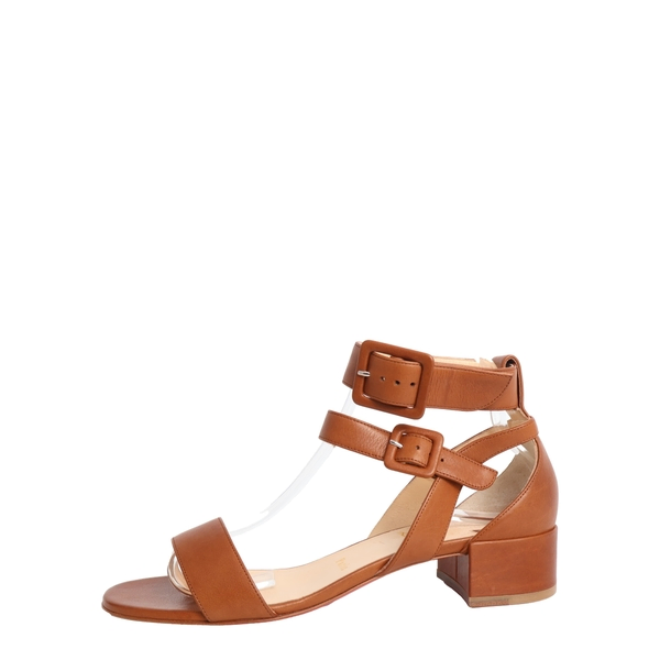 Leather Multipot Sandals Brown