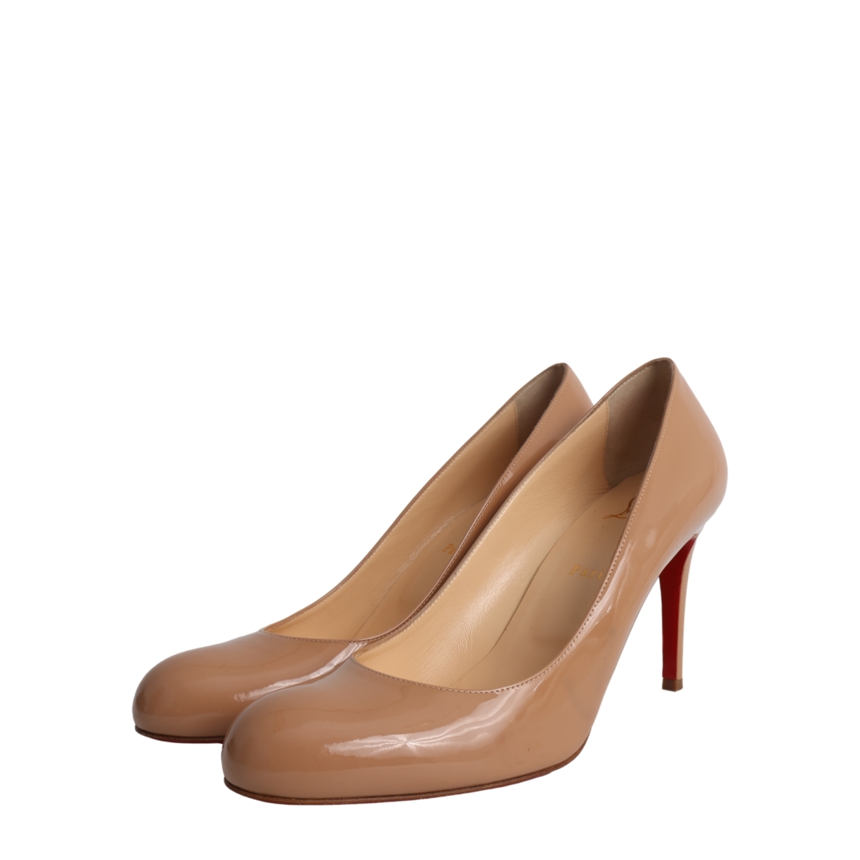 CHRISTIAN LOUBOUTIN Patent Leather Pumps Nude | Luxity