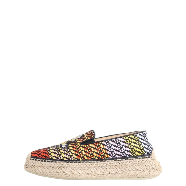Mixed Material Espananou Platform Espadrilles Multicolour