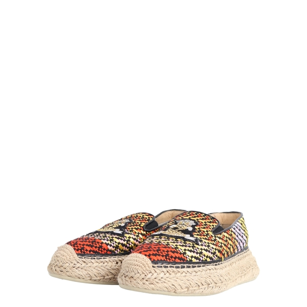 Mixed Material Espananou Platform Espadrilles Multicolour