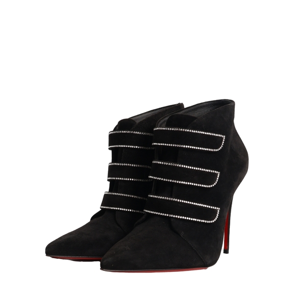 Suede Triniboot Strass Boots Black
