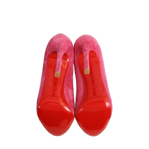 Suede Ankle Strap Pumps Pink, view 5