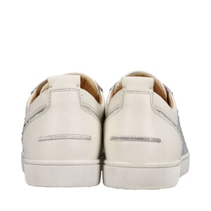 Leather Louis Junior Strass Sneakers White, view 4