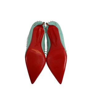 Suede Anjelina Spiked Pumps Mint, view 4