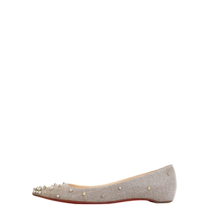 Glitter Degraspike Ballet Flats Silver, view 2