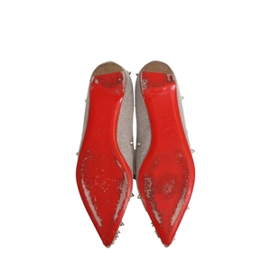 Glitter Degraspike Ballet Flats Silver, view 5