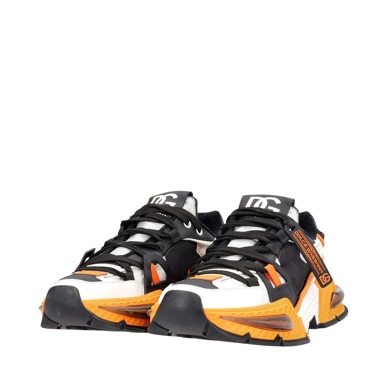 DOLCE & GABBANA Leather/Nylon Air Master Sneakers Orange | Luxity