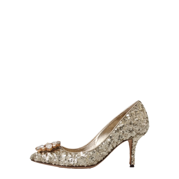 Sequin Bellucci Pumps Gold