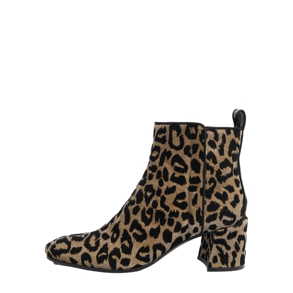 Velvet Lurex Vally Ankle Boots Black/Gold