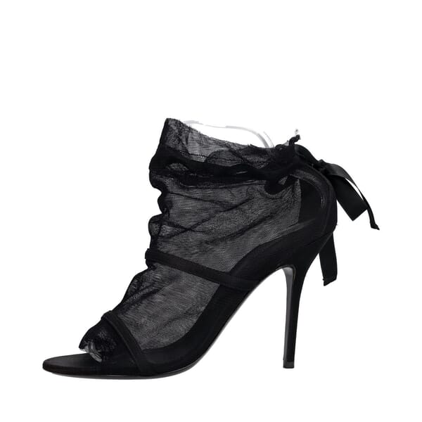 Mesh Ankle Booties Black