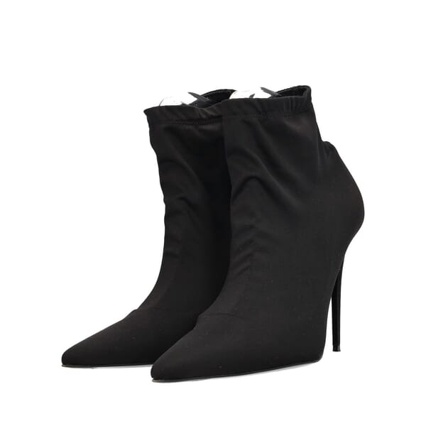 Stretch Jersey Ankle Boots Black