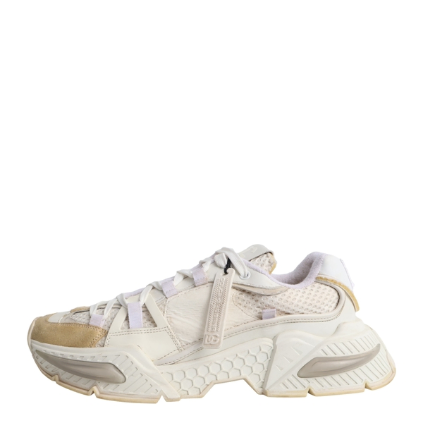 Mixed Material Airmaster Sneakers White