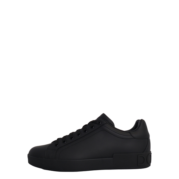 Leather Portofino Sneakers Black