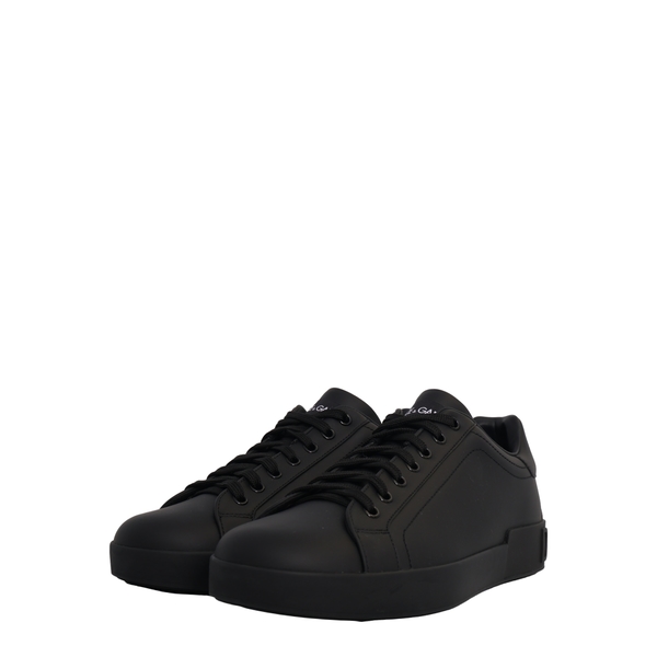 Leather Portofino Sneakers Black