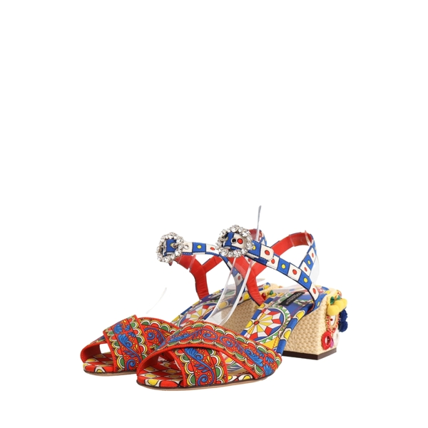 Mixed Material Keira Embellished Sandals Multicolour
