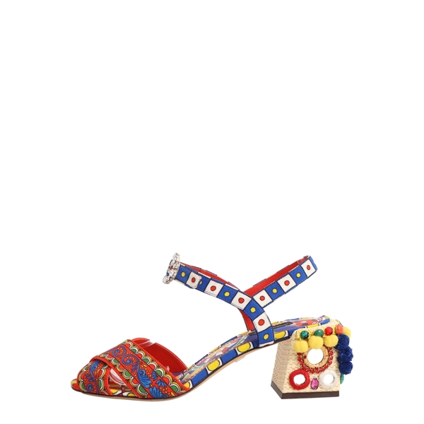 Mixed Material Keira Embellished Sandals Multicolour