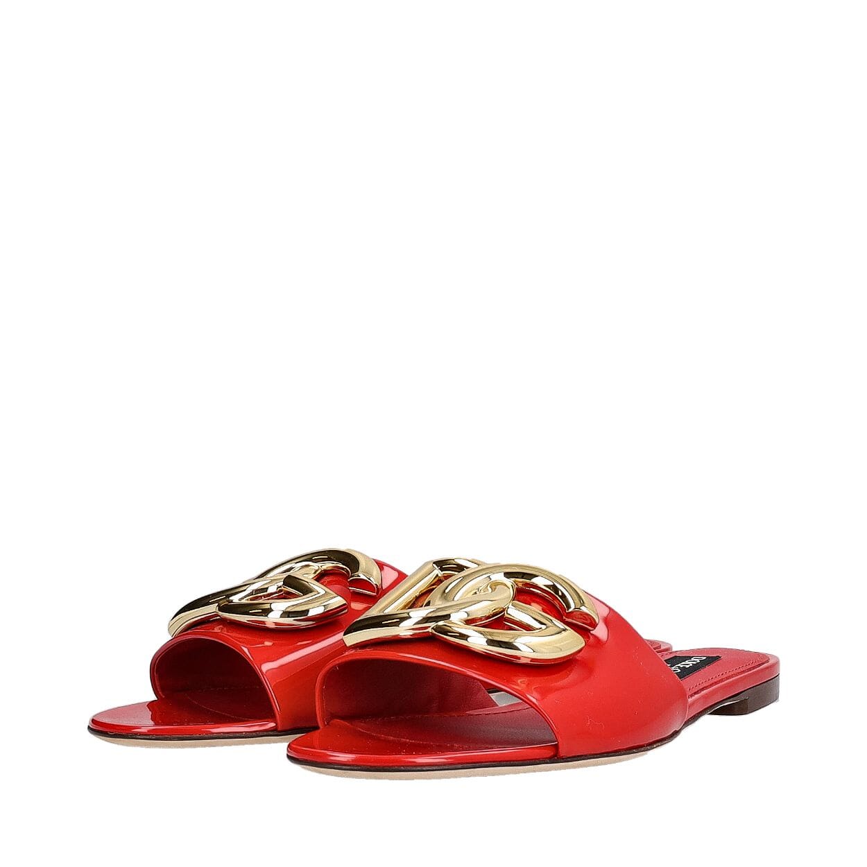 Patent DG Slide Sandals Red