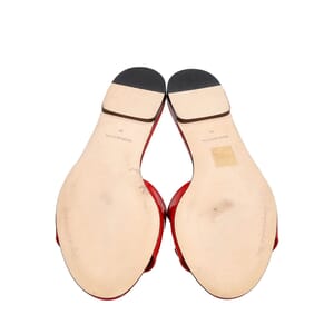 Patent DG Slide Sandals Red, view 5