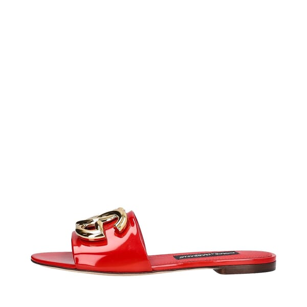 Patent DG Slide Sandals Red