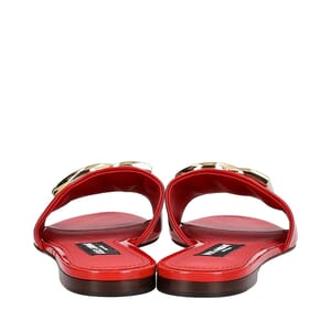 Patent DG Slide Sandals Red, view 4