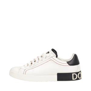Leather Portofino Sneakers White, view 2