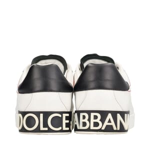Leather Portofino Sneakers White, view 4