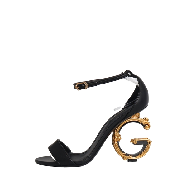 Leather Baroque DG Sandals Black