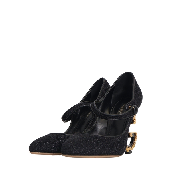 Lurex Mary Jane DG Pumps Black