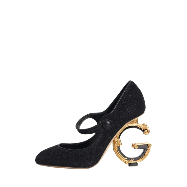 Lurex Mary Jane DG Pumps Black