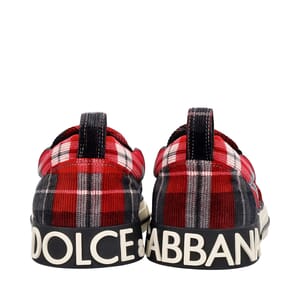 Corduroy Custom 2Zero Slip-On Sneakers Red/Black, view 4