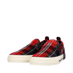 Corduroy Custom 2Zero Slip-On Sneakers Red/Black