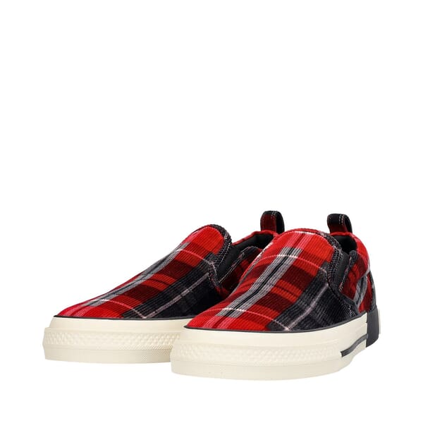 Corduroy Custom 2Zero Slip-On Sneakers Red/Black
