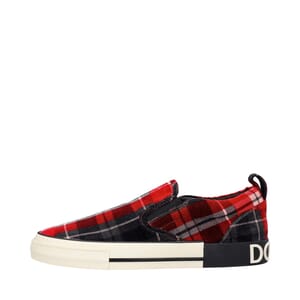 Corduroy Custom 2Zero Slip-On Sneakers Red/Black, view 2