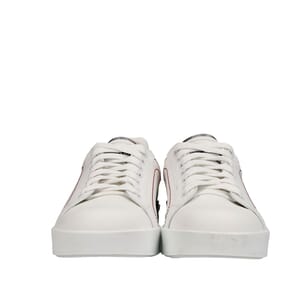 Leather Portofino Sneakers White, view 3