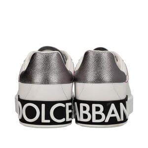 Leather Portofino Sneakers White, view 4