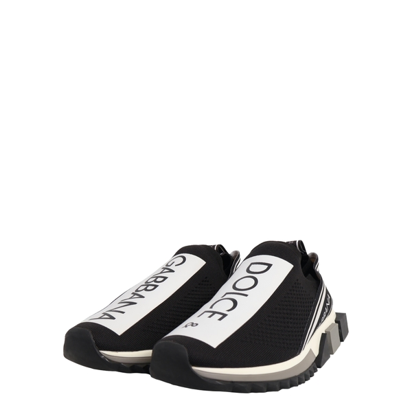 Knit Sorrento Slip-On Sneakers Black/White