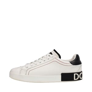 Leather Portofino Sneakers White, view 2