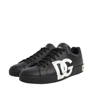 Leather Portofino Sneakers Black