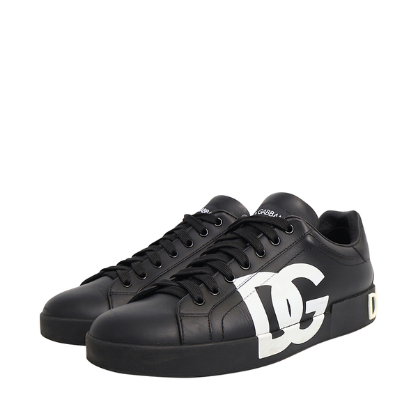 Leather Portofino Sneakers Black