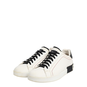 Leather Portofino Sneakers White/Black