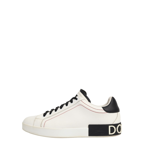 Leather Portofino Sneakers White/Black