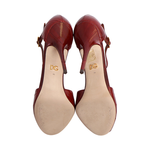 Leather Devotion Sandals Burgundy, view 5