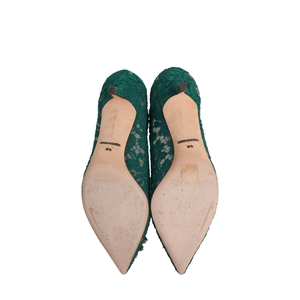 Lace Bellucci Embellished Pumps Green, view 5