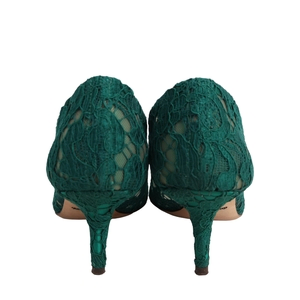 Lace Bellucci Embellished Pumps Green, view 4