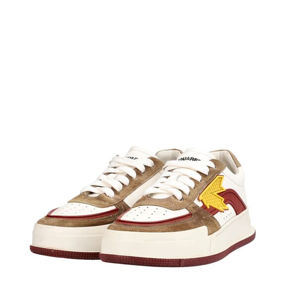 Leather/Suede Canadian Ocher Sneakers White/Brown