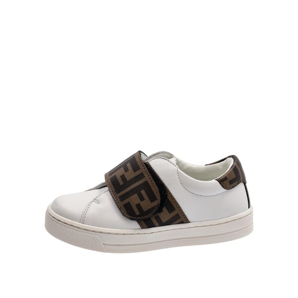 Leather Baby Zucca Sneakers White/Brown