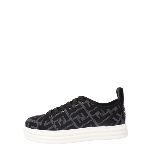 Mixed Material FF Sneakers Charcoal