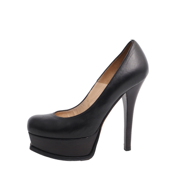 Leather Fendista Pumps Black